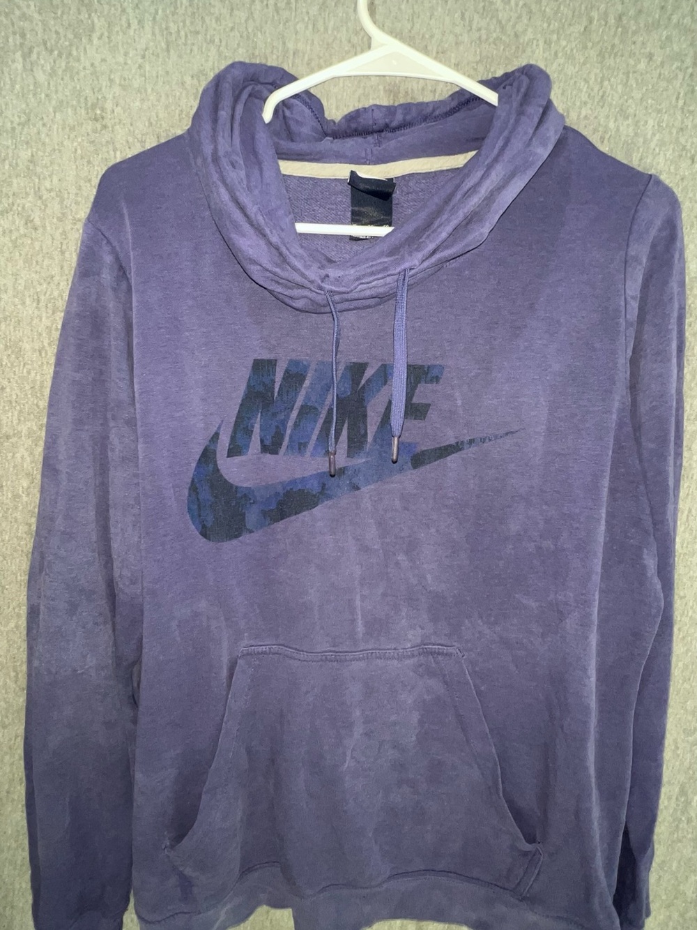 Nike Purple Pullover Hoodie with Swoosh Graphic